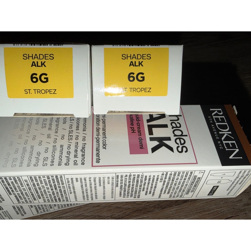 Redken Shades EQ ALK Demi Permanent Hair Color 6G Golden Blonde lot of 2